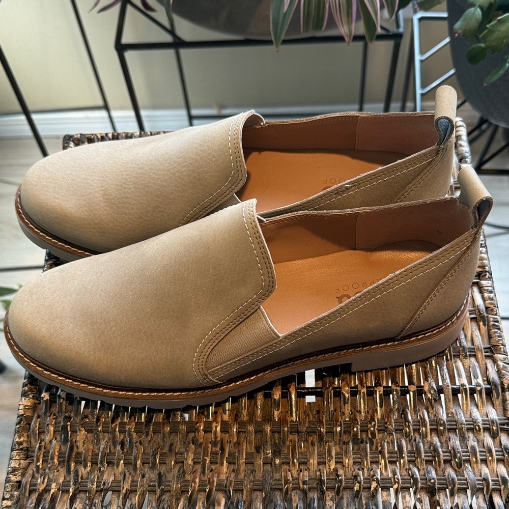 Blondo Phoebe Waterproof Beige Slip-On Leather Loafers Women’s Size 10 - Picture 4 of 10